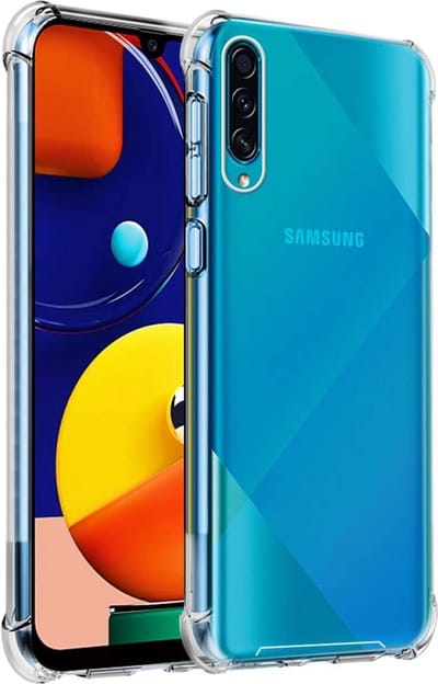 Hoesje geschikt voor Samsung Galaxy A30s - Clear Anti Shock Hybrid Armor Case Siliconen Back Cover Hoes Transparant