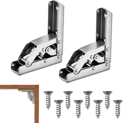 2 stuks 90 graden vouwscharnieren - zilver