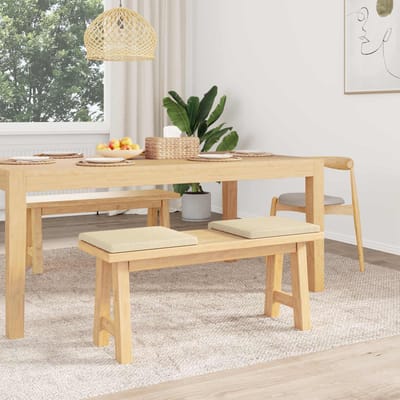 vidaXL - Bankkussen - 2 - st - Stof - Crèmekleurig - Diepte - 35 - cm