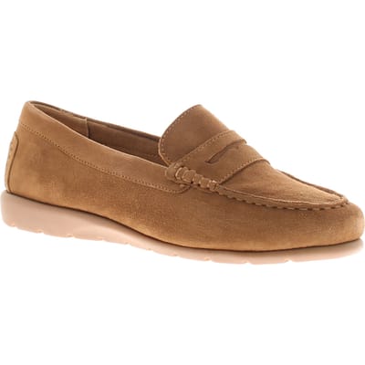 Hush Puppies Dames Instappers Shelby Suede Wedges Lederen Instap Tan