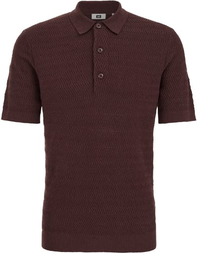 WE Fashion Heren regular fit fijngebreide polo van boucle‑garen