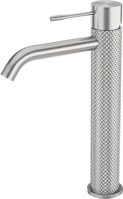 Owen & Finch Wastafelkraan Hoog Model Geborsteld Nikkel - Messing - Met Diamantkarteling