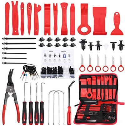 Auto Verwijder Tool Set - 158 Stuk Trim Wiggen en Bevestigingsclips voor Auto Deuren en Panelen