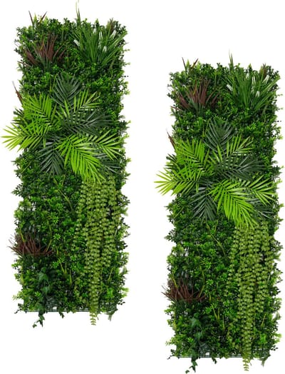 Kunstplanten wandpaneel x 2 - alina - 50x150 cm - binnen & buiten