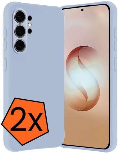 Hoes - 2 Stuks - Geschikt voor Samsung Galaxy S26 Ultra - Sterk & Shockproof - Case Siliconen - Back Cover - Telefoon Hoes - Lichtblauw