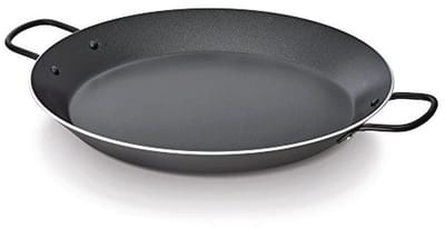 Paella pan - Koekenpan - Grote maaltijden - Antiaanbaklaag - 38 cm - Zwart