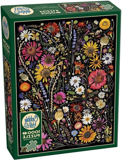 Bloemen Collage Puzzel - Legpuzzel 1000 stukjes - Ontspannen Tijdverdrijf - Willekeurige Puzzelstukjes - 49 x 68 cm - Multicolor