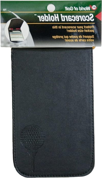 Scorekaarthouder - Golf scorekaarthouder - Golf score bijhouden - Houdt scorecard schoon - Zakformaat - Zwart