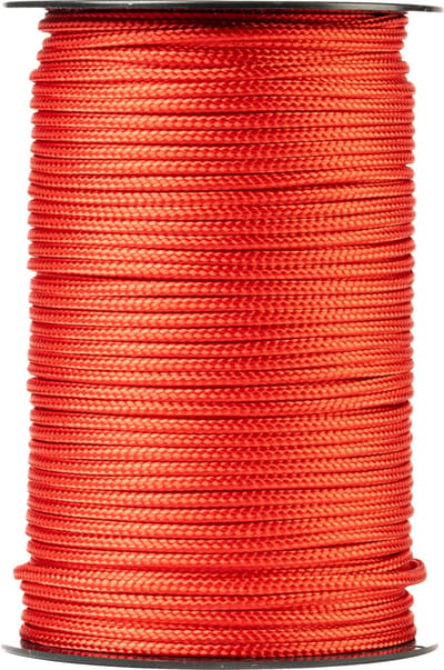 SNURO Polyester touw (3mm, 100m, rood) - Gevlochten polyester - Sterk, weerbestendig en veelzijdig - Breekkracht 153kg