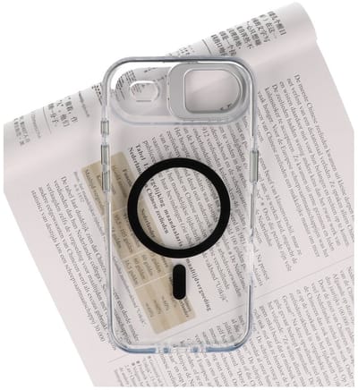 Blijvend Transparante MagSafe Telefoonhoes – Shockproof Back Cover met Camera Bescherming & Ingebouwde Standfunctie – Geschikt voor iPhone Air