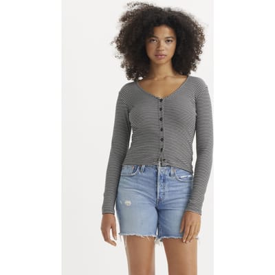 Levi's Muse Long Sleeve Tee Maat: M | Longsleeves Outlet | Dames | Zwart