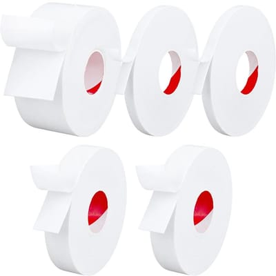 Dailygoods- Dubbelzijdige Tape - 40 m - Zachte Verwijderbare Lijm - Wanddecoratie - Geschikt voor Hoge Luchtvochtigheid - 5 Rollen van 10/24/49 mm - Schuimtape