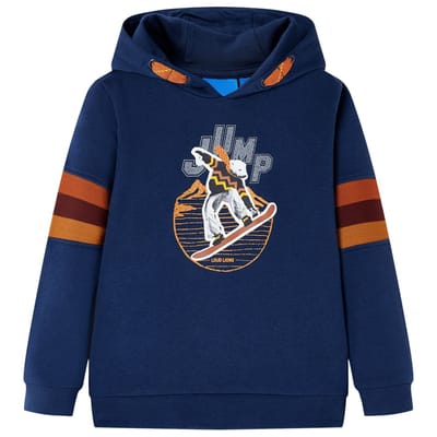 vidaXL - Kindertrui - met - capuchon - 116 - marineblauw