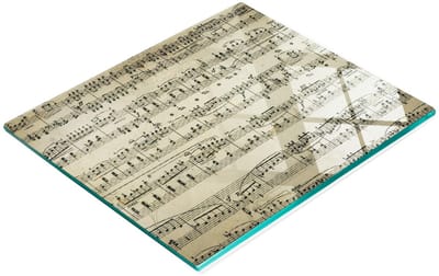 Duurzame en stijlvolle snijplank van gehard glas met reliëfpatroon, 60x52 cm