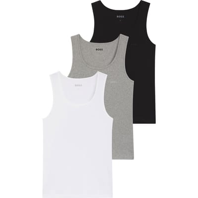Slim fit ondershirt van puur katoen in set van 3 model 'ONE'