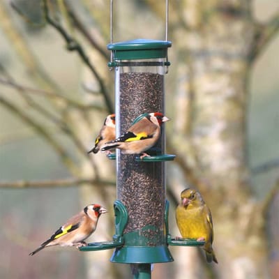 CJ Wildlife - Nyjersilo Kunststof 28 cm - Groen - Plastic - Vogelvoederplek