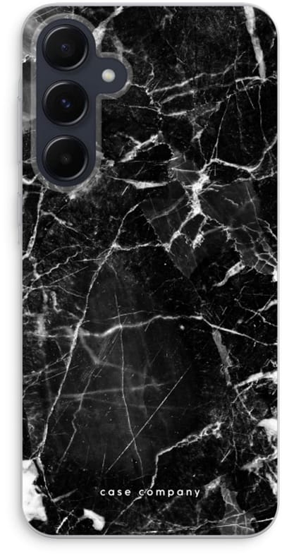 Case Company® - Hoesje geschikt voor Samsung Galaxy A55 hoesje - Zwart Marmer - Soft Cover Telefoonhoesje - Bescherming aan alle Kanten en Schermrand
