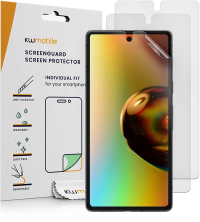 kwmobile Set of 3 Screen Protectors Compatible with Google Pixel 7a - Anti-Glare Anti-Fingerprint Display Films - Matte