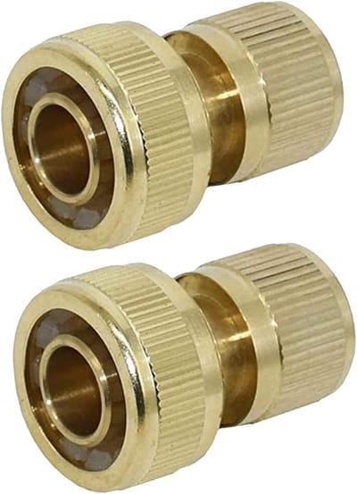 Koper tuinconnector 3/4 inch snelkoppelingen voor tuinslang - Set van 2 stuks voor eenvoudig gebruik