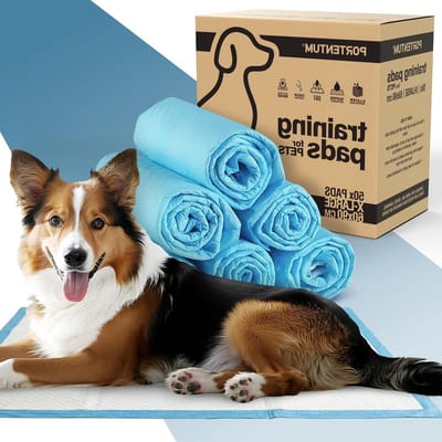 SnelShoppen - Dog Pads 90 x 60 cm, 50 Stuks, Hygiënische Training Mats voor Honden, 6-laags, Absorberend met Geurcontrole, Perfect voor Binnen en Buit