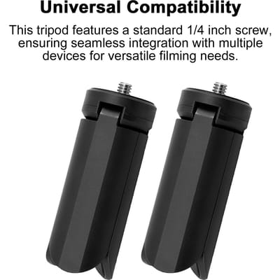 2 stuks Statief Draagbare Opvouwbare Desktopstandaard met 1/4 Inch Schroefmontage voor Feiyu Tech Gimbals Geschikt voor DJI Osmo Pocket 3 black