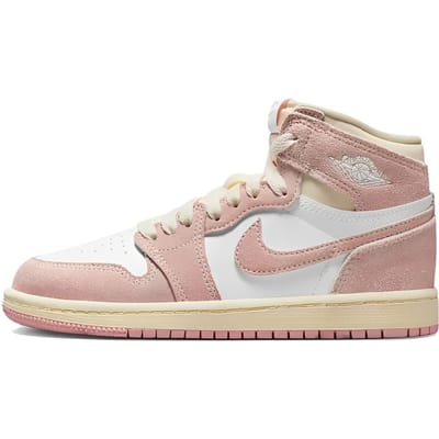 Air Jordan 1 Retro High OG PS Washed Pink Kinder Sneakers Atmosphere White Muslin FD2597-600 35 white