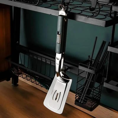 304 Roestvrij Staal Steak Klem Pannenkoek Barbecue Spatel Klem BBQ Tangen Vis Bak Spatel Klem Brood Huishoudelijk Keukengereedschap black