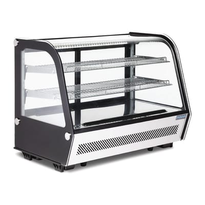 Polar G-serie energiezuinige aanrecht voedselexpositie koelkast zwart 160L