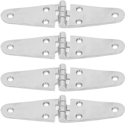 Dailygoods- Deurscharnier 4 Stuks - 316 RVS Marine Grade - Inbouw - Heavy Duty - Geschikt voor Jachten/Campers - Hoogglans Afwerking - Scharnier