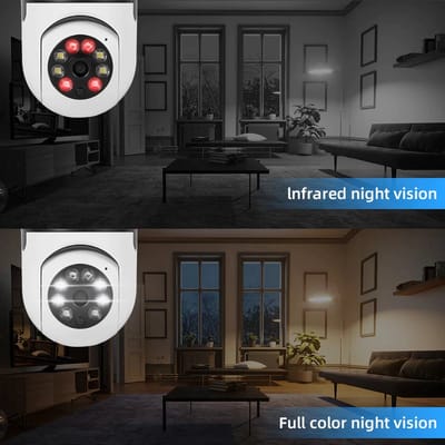 Viatel 2MP Lamp Surveillance Camera Nachtzicht Full Color Automatische Menselijk Tracking 4x Digitale Zoom Video Indoor Security Monitor
