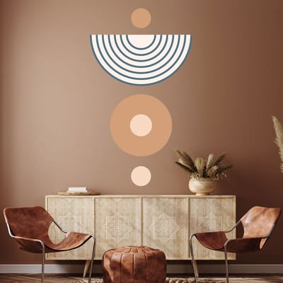 Vooraf gelijmd vliesbehang met gigantische muurschilderingen - ETHNIC BALANCE MURMER - 95x90cm