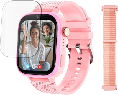 LEROYS - GPS Horloge Kind - Kinder Smartwatch - Android en iOS - Roze - Incl. Simkaart
