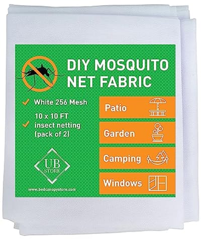 Doe-het-zelf Muggennet Klamboe Stof - 3x3 Meter Insectenbescherming voor Tuin, Terras en Ramen