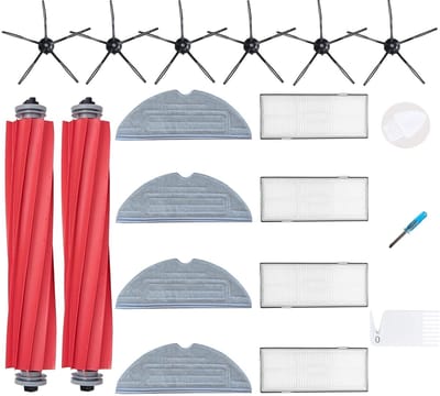 Dailygoods- Vervangingsset voor Roborock S7 - 4 Filters - 6 Zijborstels - 4 Dweildoeken - 1 Hoofdborstel - Hoogwaardige accessoires - Stofzuigeraccessoires