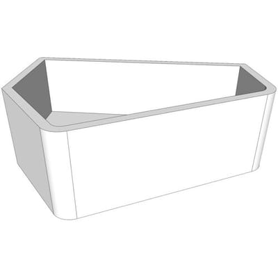 Sturotec tub support for Duravit Paiova 5-corner bathtub left, built-in version 177 x 130 cm, STWP3900
