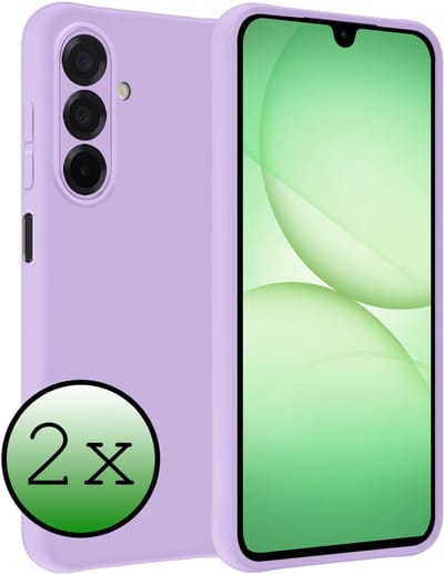 Hoesje 2 Stuks - Geschikt voor Samsung Galaxy A17 - Sterk & Shockproof - Case Siliconen - Back Cover - Telefoon Hoes - Lila