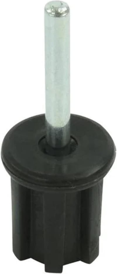 ProPlus Tentstokdop - Ø 21 mm - met metalen pin - zwart/zilver