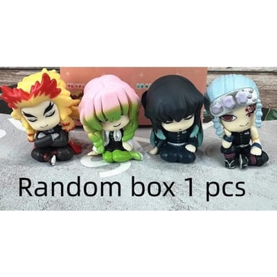 Nieuw op voorraad Demon Schouder aan Schouder Zittende Houding Blind Box Kawaii Kamado Actiefiguur Bureau Decor Verrassingscadeaus voor Fans