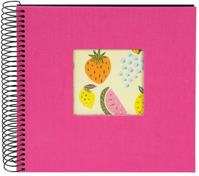 Goldbuch - Spiraal fotoalbum Bella Vista – Fuchsia/Zwart – 20x20 cm