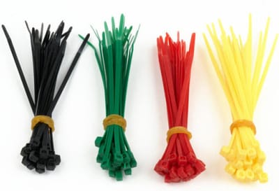 Nylon tiewraps 100 stuks 4 kleuren