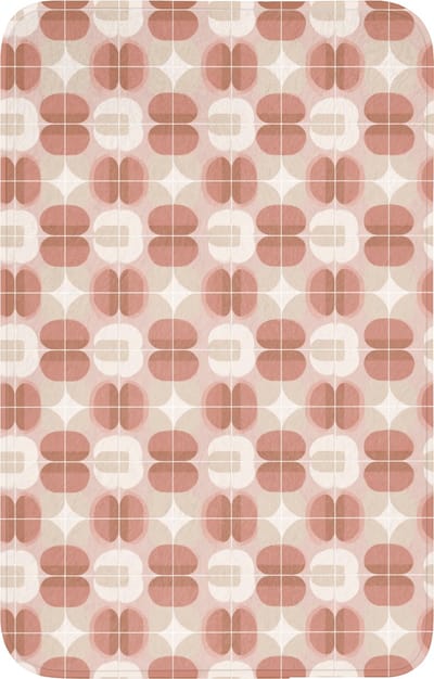 WC mat 50x80 cm - Antislip - Retro - Klassiek - Roze - Toiletmat - Vloermat - Douchemat - Toilet tapijt - Toiletmatten