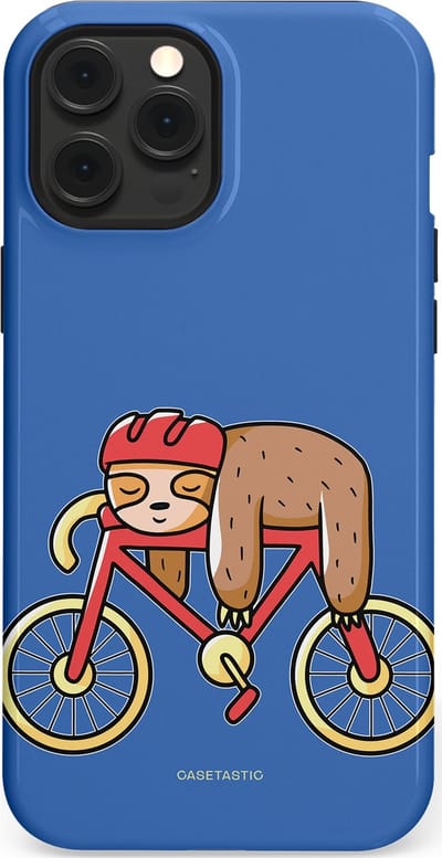 Casetastic hoesje geschikt voor Apple iPhone 12 Pro Max - MagSafe - Dubbellaagse bescherming - Lui op reis - Fashion Case - Lavendel
