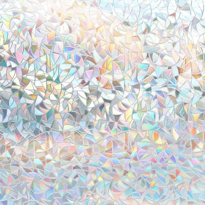 CRLYN® Raamfolie Glas in Lood - Zelfklevend - Antieke Look - Lood Regenboog