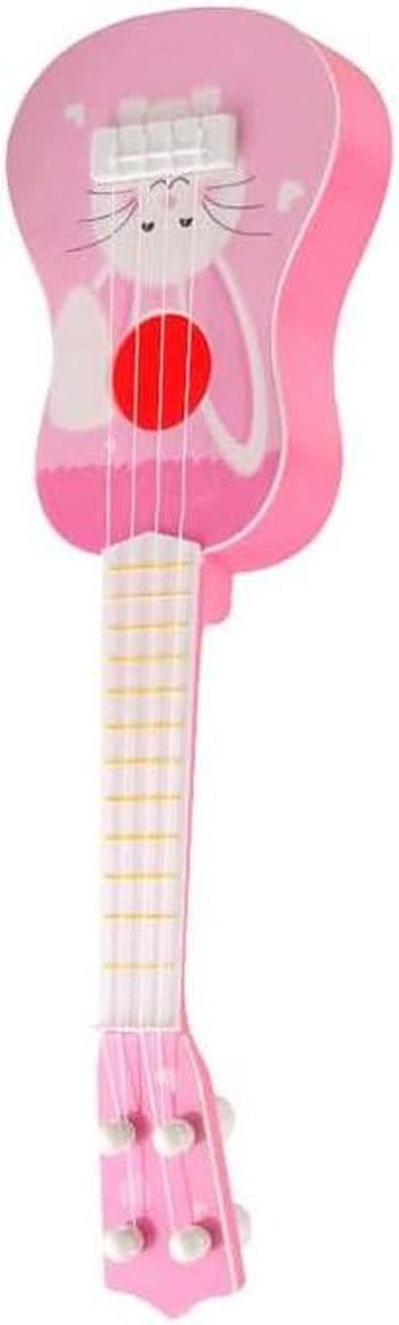 Mini Ukelele Speelgoed - Kinder Ukulele Muziek Speelgoed - Muziek Leren - Kindvriendelijk Ontwerp - 35 cm - Roze