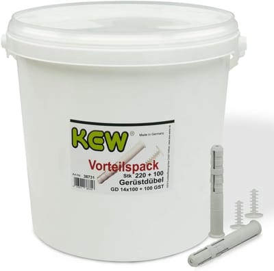 Steigerpluggen Set - Lange Schacht Pluggen - Steiger Bevestiging - Draaibeveiliging Lamellen - GD 14x70 GST 14x40