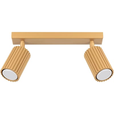 Sollux Lighting Plafondlamp Karbon - GU10 - gouden - aluminium - 16.5x30x6.5cm