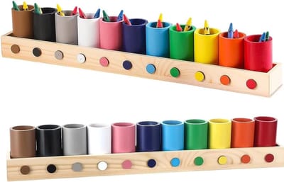 Houten Pennenhouder voor Kinderen met 11 Verplaatsbare Compartimenten, Desk Organizer voor School, Kantoor en Thuisgebruik, Ideaal voor Markers en Schrijfgerei