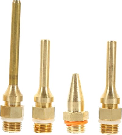Lijmpistool Spuitmonden - Koperen Tips - Diverse Klussen - Antidruipfunctie - 4 Stuks - Goud