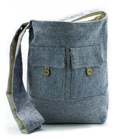 Tassen met Twee Zakken in Natuurlijke Tinten - Comp Denim - Groot