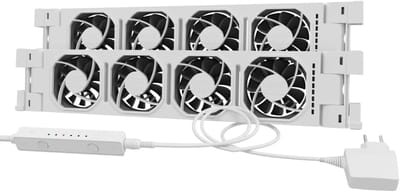 Radiator Ventilator - Verwarming Booster - Sneller Verwarmen - Verhoogt Warmteafgifte - 38x7x2.2 cm - Wit